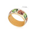 Кольцо из серебра «Тюльпаны» (золочение), красно-белое Fil61.136з-129