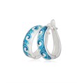 Серьги-полукольца из серебра «Меандр», синие Fil3.65-150 - фото 78538