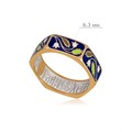 Кольцо из серебра «Спас-на-крови» (золочение), синяя Fil61.124з-180