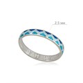 Кольцо из серебра «Седмица», голубая Fil6.37-204