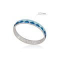 Кольцо из серебра «Седмица», голубая Fil6.36-206