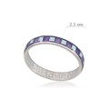 Кольцо из серебра «Седмица», фиолетовое с голубыми вставками Fil6.34-210