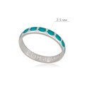 Кольцо из серебра «Седмица», зеленая Fil6.31-217