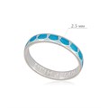 Кольцо из серебра «Седмица», голубая Fil6.31-218