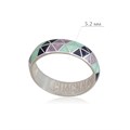 Кольцо из серебра «Отражение», трехцветное Fil61.129-228