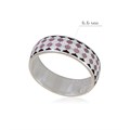 Кольцо из серебра «Две молитвы», фиолетовое с фианитами Fil6.96-267