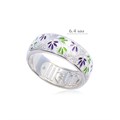 Кольцо из серебра «Барбарис», бело-фиолетовое Fil6.05-285
