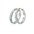Серьги серебряные «Седмица», желто-голубые Fil3.32-321 - фото 79000