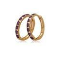 Серьги «Седмица» из серебра (золочение), фиолетовые Fil3.31з-341 - фото 79050