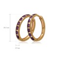 Серьги «Седмица» из серебра (золочение), фиолетовые Fil3.31з-341