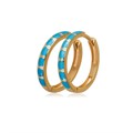 Серьги «Седмица» из серебра (золочение), голубые Fil3.31з-342 - фото 79053
