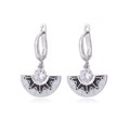 Серебряные серьги-подвески «Фламенко», прозрачная с фианитами Fil31.256-450
