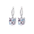Серебряные серьги «Маска кошка», фиолетовые Fil31.288-464