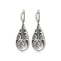 Серебряные серьги-подвески «Маори Жрец" Fil31.344-508