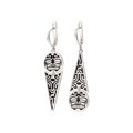 Серебряные серьги-подвески «Маори Тату», ассиметрия Fil31.342-516