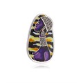 Брошь-подвеска из серебра «Кения», фиолетовая Fil71.255-534