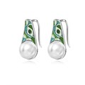 Серьги «Импровизация» из серебра, зеленые Fil31.321сп-542