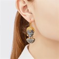 Серебряные серьги «Африканская маска Миона» (золочение) Fil31.281спз-606