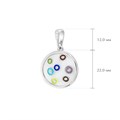 Серебряная подвеска «Пуговки», с фианитами Fil71.143кр-626