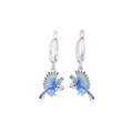 Серьги-подвески из серебра «Попугаи», голубые Fil31.140.1сп-641