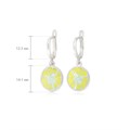 Серьги-подвески «Бергамот», желтые Fil31.200-643