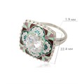 Перстень «Сады Семирамиды», зеленый с фианитами Fil6.99.1-662