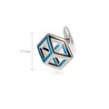 Серебряные запонки «Невозможные фигуры», черно-синие Fil21.242-665