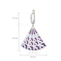 Серьги-подвески «Невозможные фигуры» серебряные, сиреневая Fil31.238-669