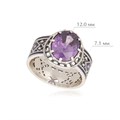 Кольцо из серебра «Калейдоскоп», фиолетовое Fil61.189-676