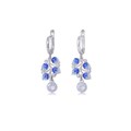 Серьги-подвески серебряные «Мелисса», синие Fil3.39сп-731