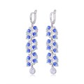Длинные серьги-подвески серебряные «Мелисса», синие Fil3.39.1сп-733