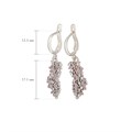 Серьги-подвески серебряные «Росинка», розовые с фианитами Fil3.53.1-782