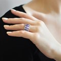 Кольцо из серебра «Тамтам», фиолетовая Fil61.117-832