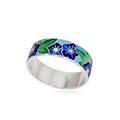 Кольцо из серебра «Петуния», синяя Fil6.04-859