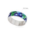 Кольцо из серебра «Петуния», синяя Fil6.04-859