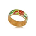Кольцо из серебра «Ирисы» (золочение), красное Fil6.46з-897