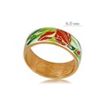 Кольцо из серебра «Ирисы» (золочение), красное Fil6.46з-897