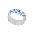 Кольцо из серебра «Восточное», сине-белая с фианитами Fil6.54-918