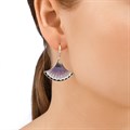 Серьги-подвески серебряные «Тамтам», фиолетовые Fil31.117-965