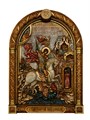Резная икона "Георгий Победоносец" с ящиком RM100014 - фото 81015