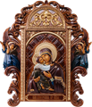 Резная икона "Владимировская Богоматерь" с ящиком RM100025 - фото 81200