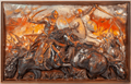 Резное панно "Верховная битва" RM100071