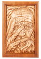 Резное панно из бука "Искушение Петра" RM100090