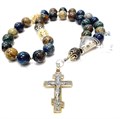 Четки ювелирные из натурального азурита "Молитва кресту Господню" 52316