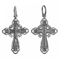 Крест серебрянный, с корундами, Царь Славы, 1.38 гр. 225987
