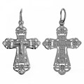 Крест серебрянный, с корундами, Царь Славы, 1.79 гр. 225799