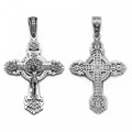 Крест серебрянный, Чернение (оксидирование), с корундами, Духовное наследие, 7.62 гр. 225169