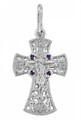 Крест серебрянный, с корундами, коллекция "Иваново", 2.08 гр. 226524