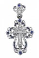 Крест серебрянный, с корундами, коллекция "Иваново", 2.55 гр. 225440