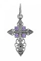 Крест серебрянный, с корундами, Светоч, 0.92 гр. 226228